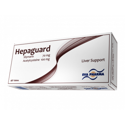 HEPAGUARD LIVER SUPPORT ( ACETYLCYSTEINE 100 MG + SILYMARIN 70 MG ) 40 TABLETS
